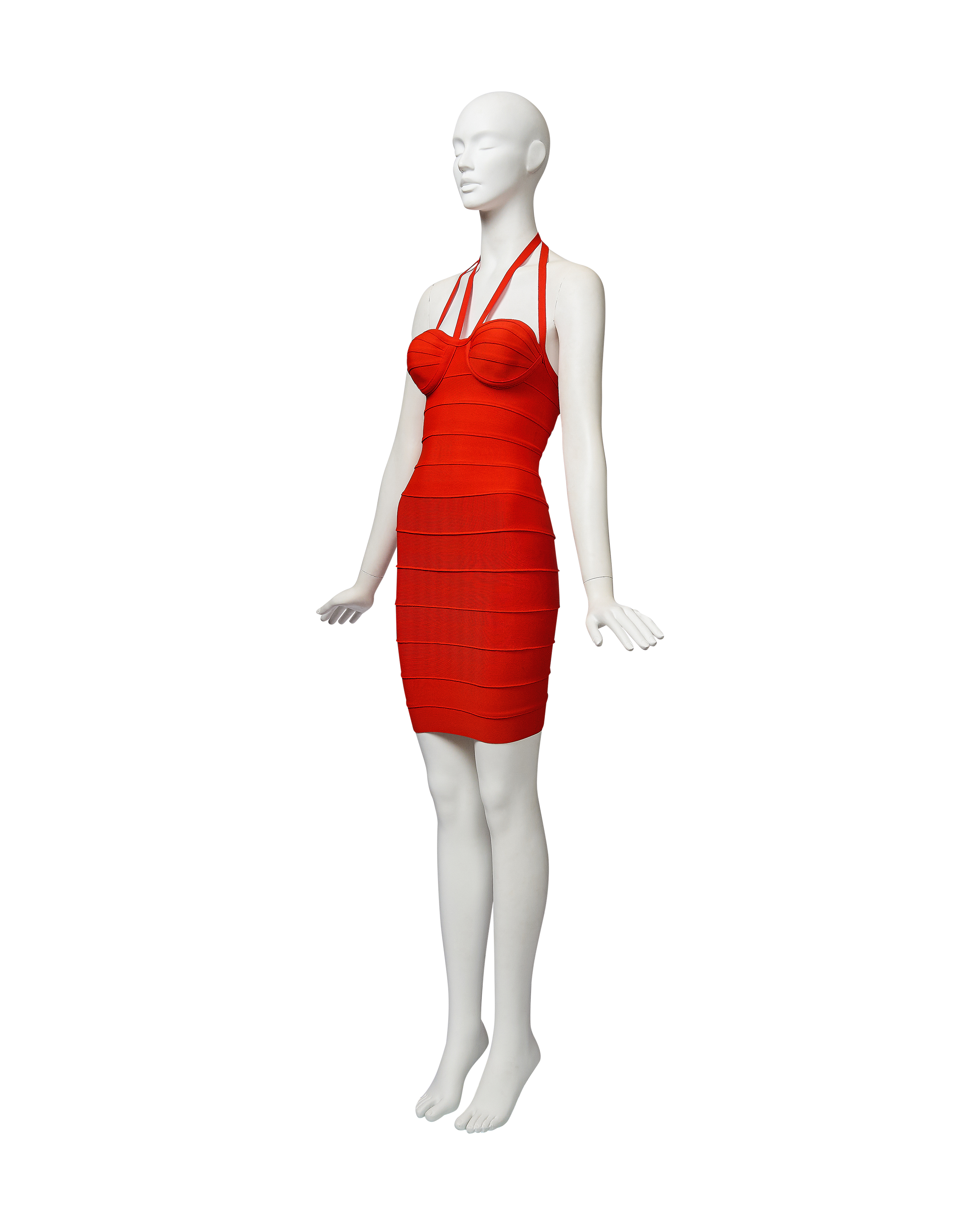 S/S 1993 Orange Bandage Mini Dress S/S 1993 Orange Bandage Mini Dress