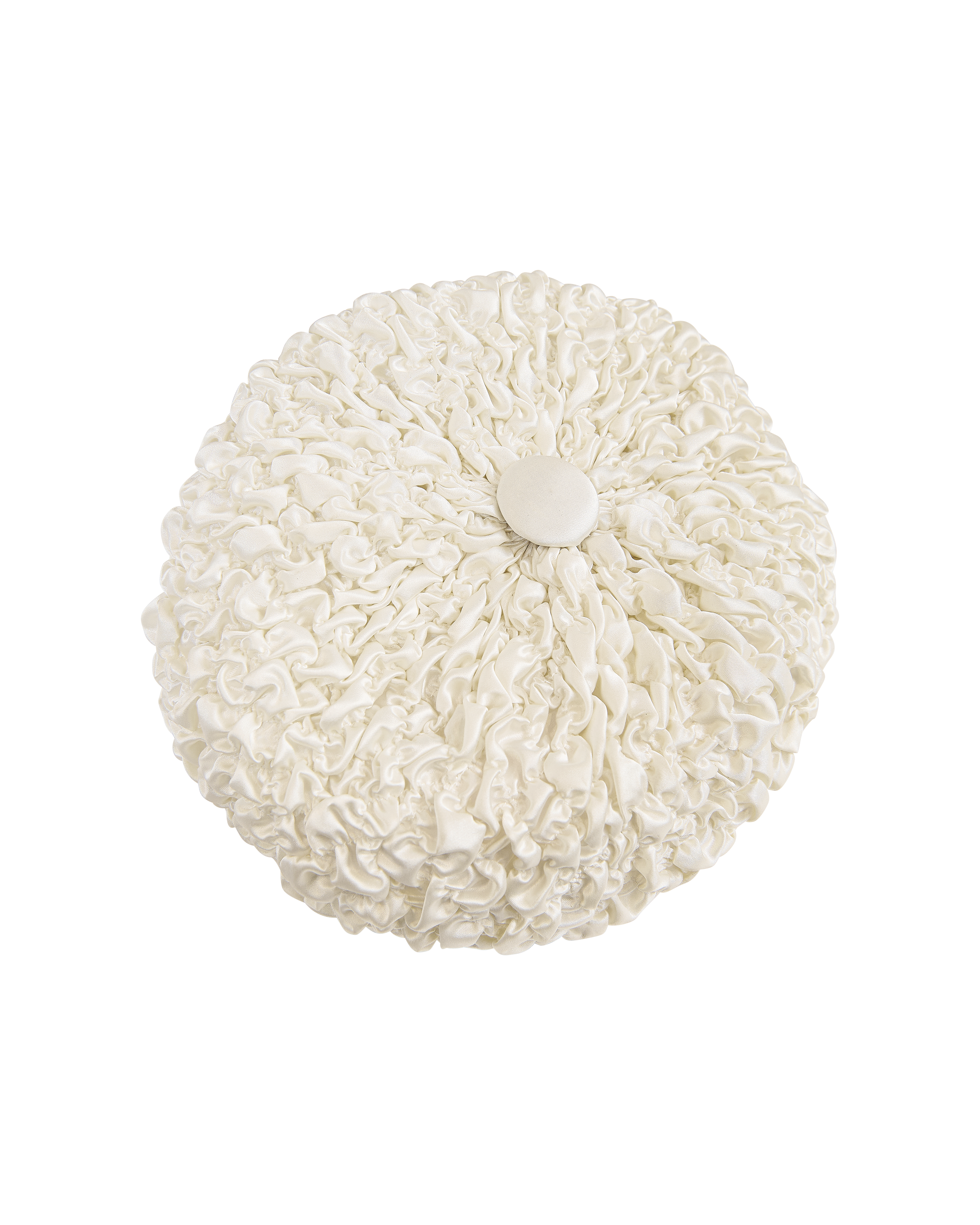 1950's White Smocked Beret