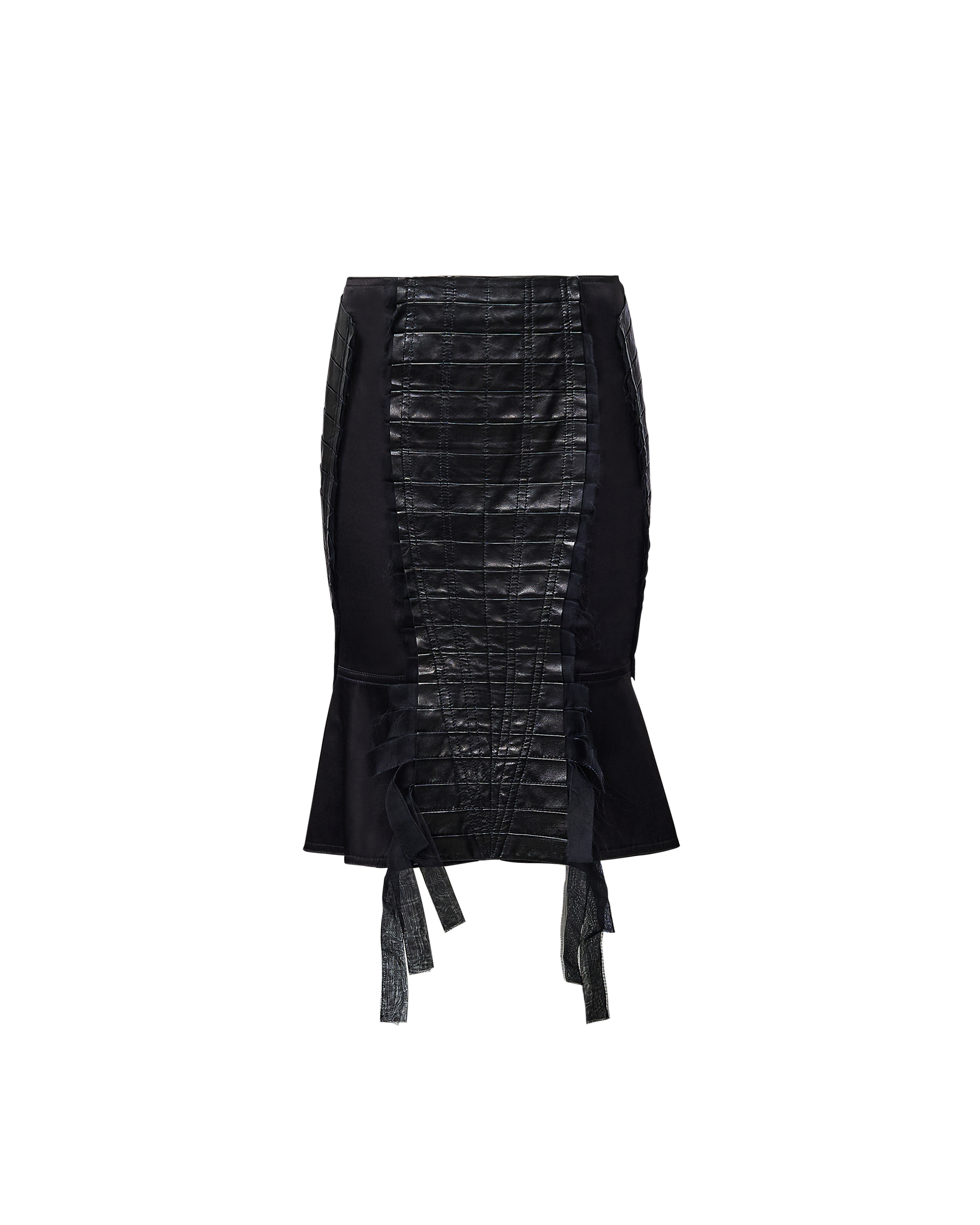 S/S 2004 Black Leather Mini Skirt