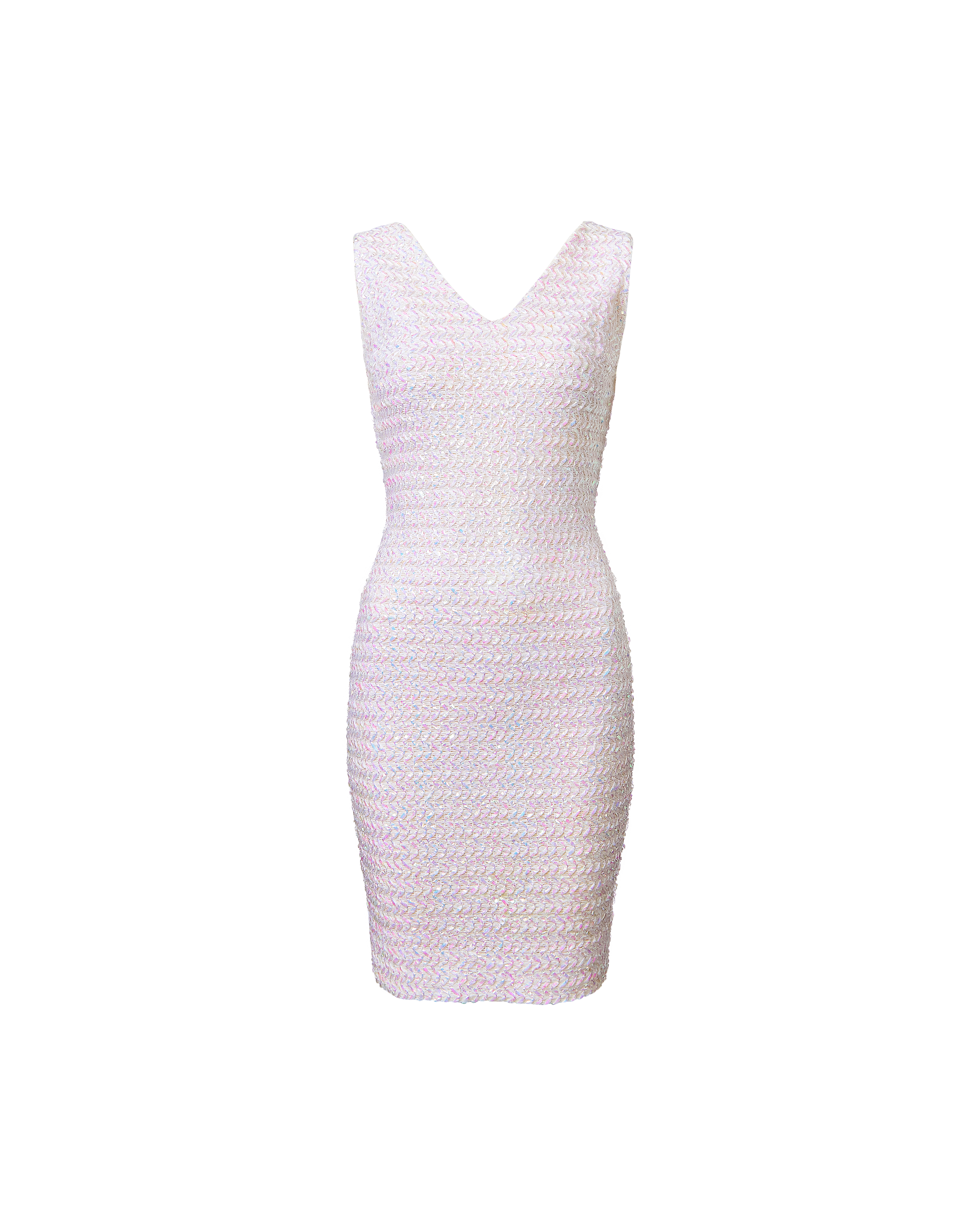 S/S 1992 White Iridescent Sleeveless Dress