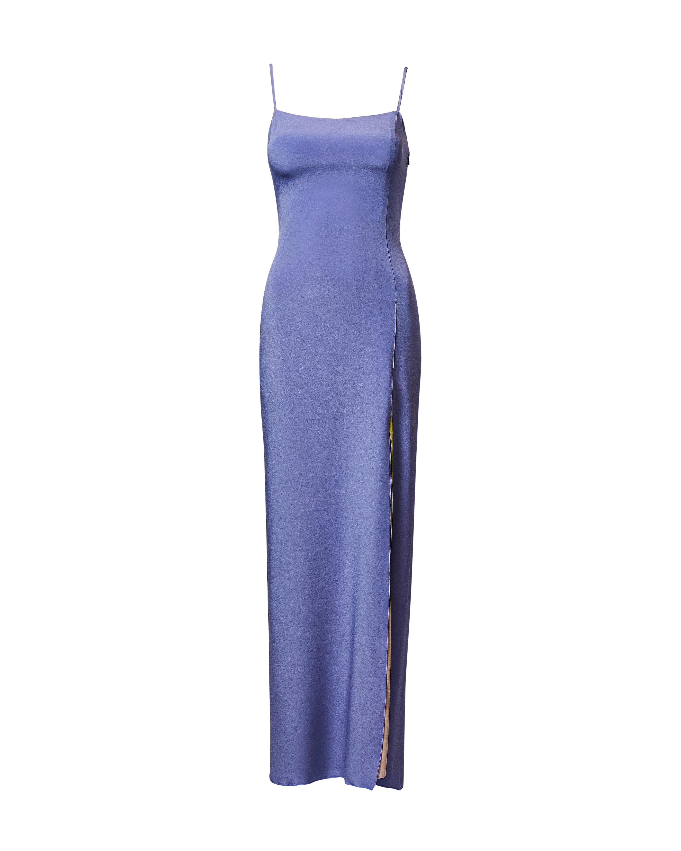 S/S 1998 Purple Gown with Multicolor Side Slit