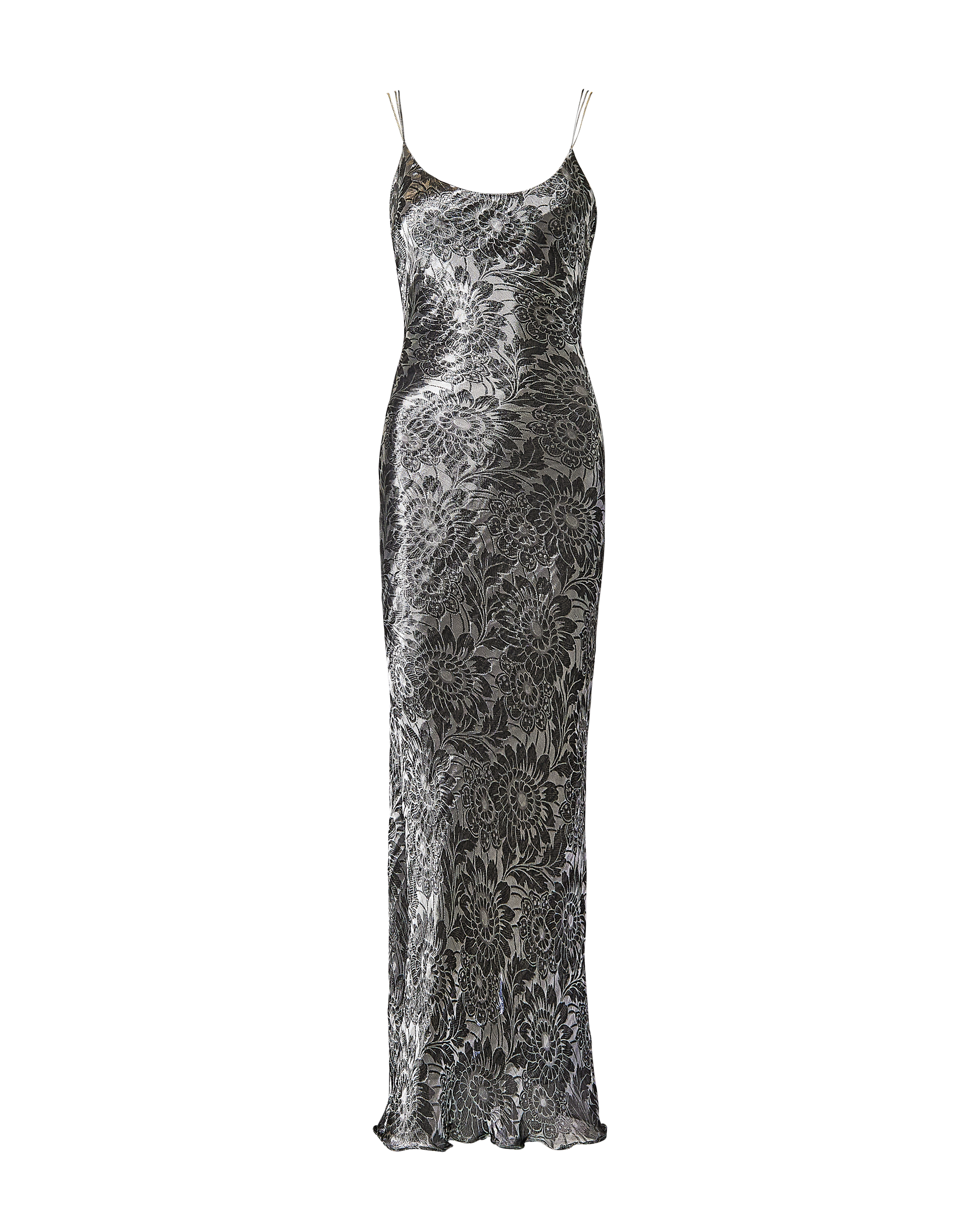 silver slip dress gown Silver Cloud Organic Silk Slip Dress | Natural Dye Midi for Summer Evenings