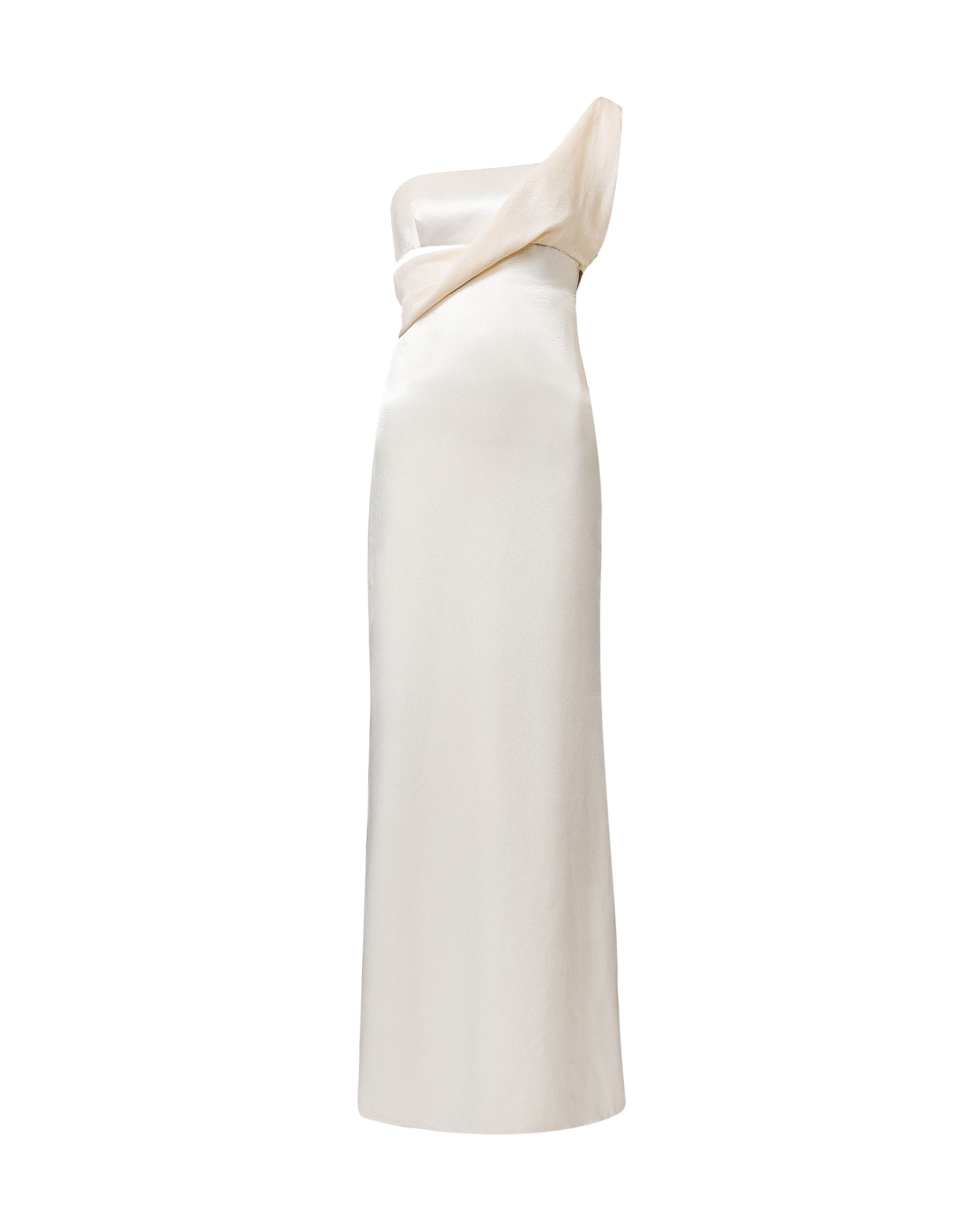 A/W 1997 Metallic Ivory Lurex and Pearl White Gown