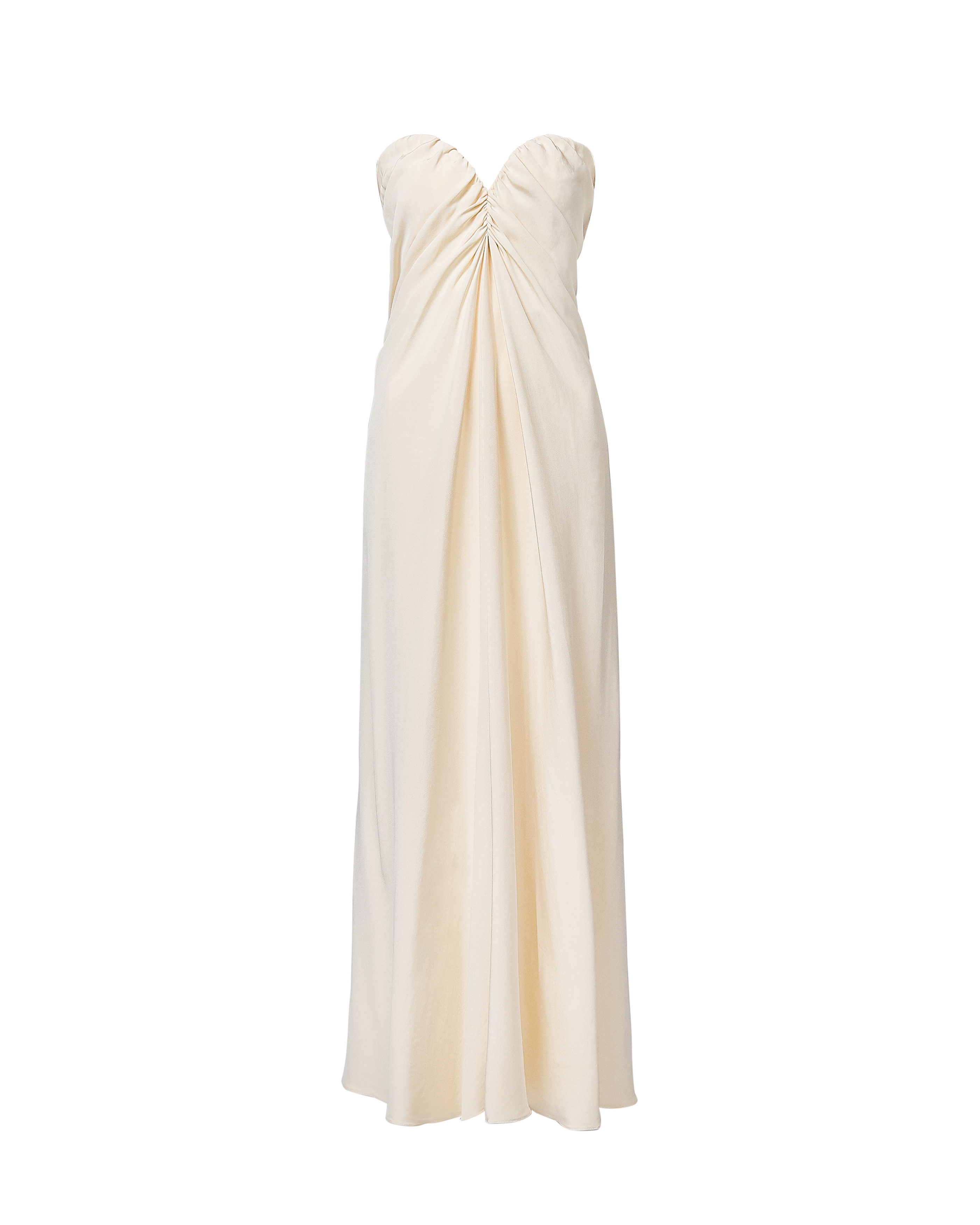 S/S 1985 Strapless Ivory Drape Gown
