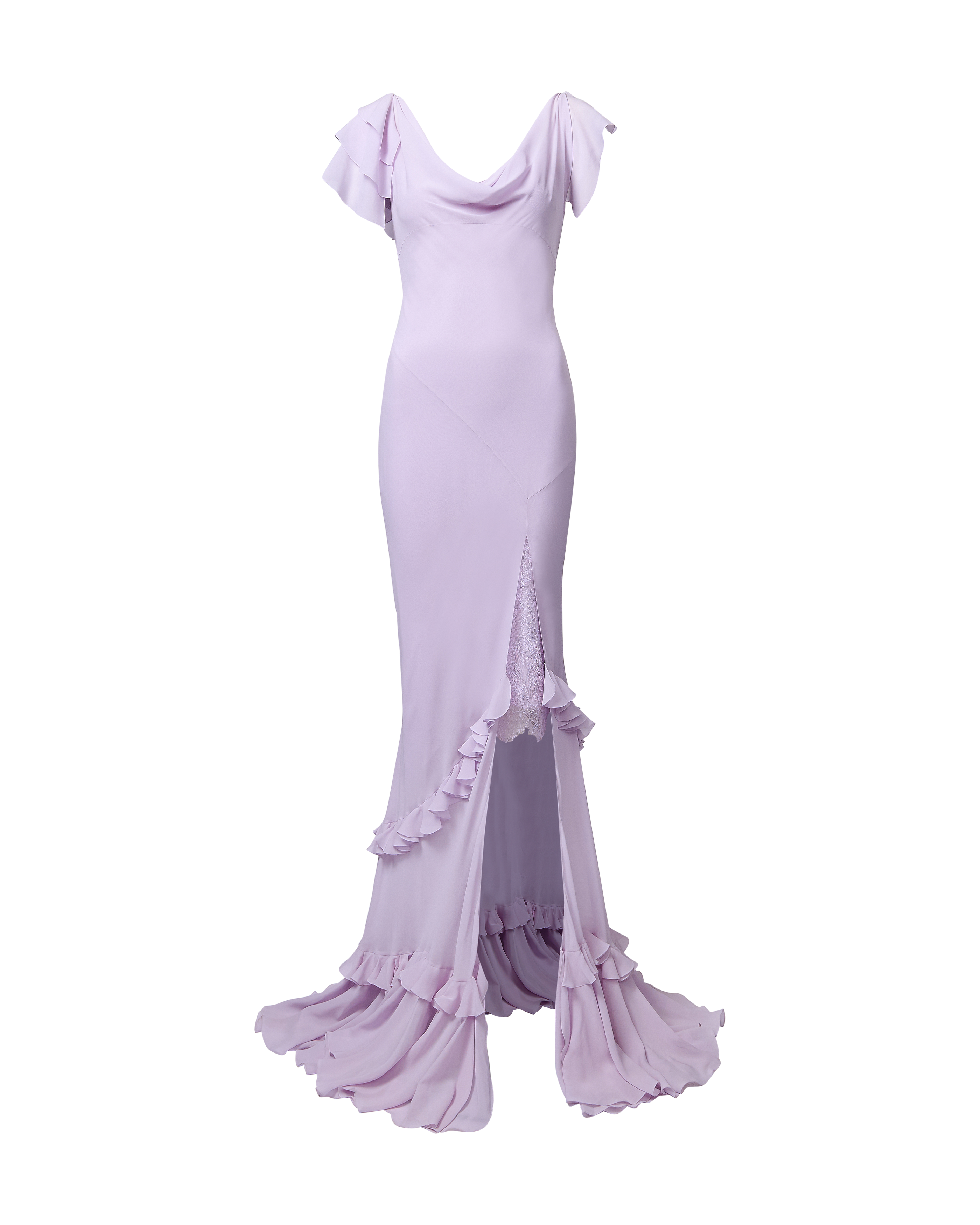 S/S 2004 Lavender Purple Bias Cut Slip Gown and Slip Dress