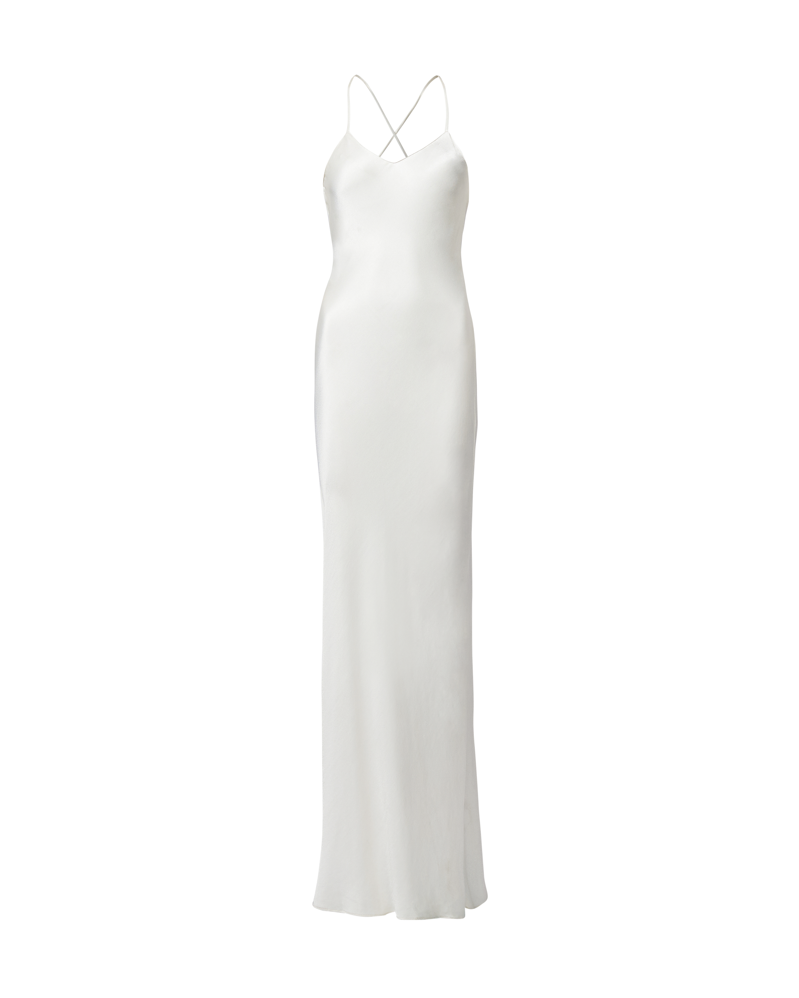 1990's White Maxi Slip Gown