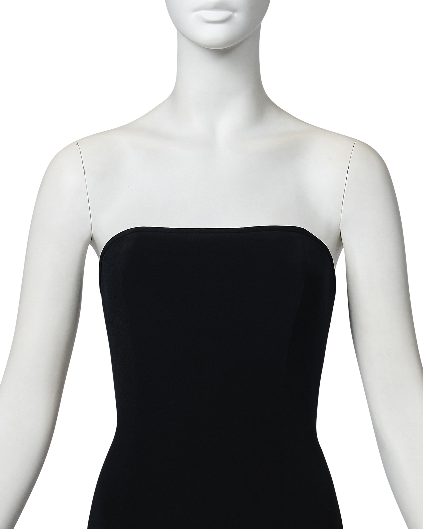 1990's Black Strapless Sheath Gown