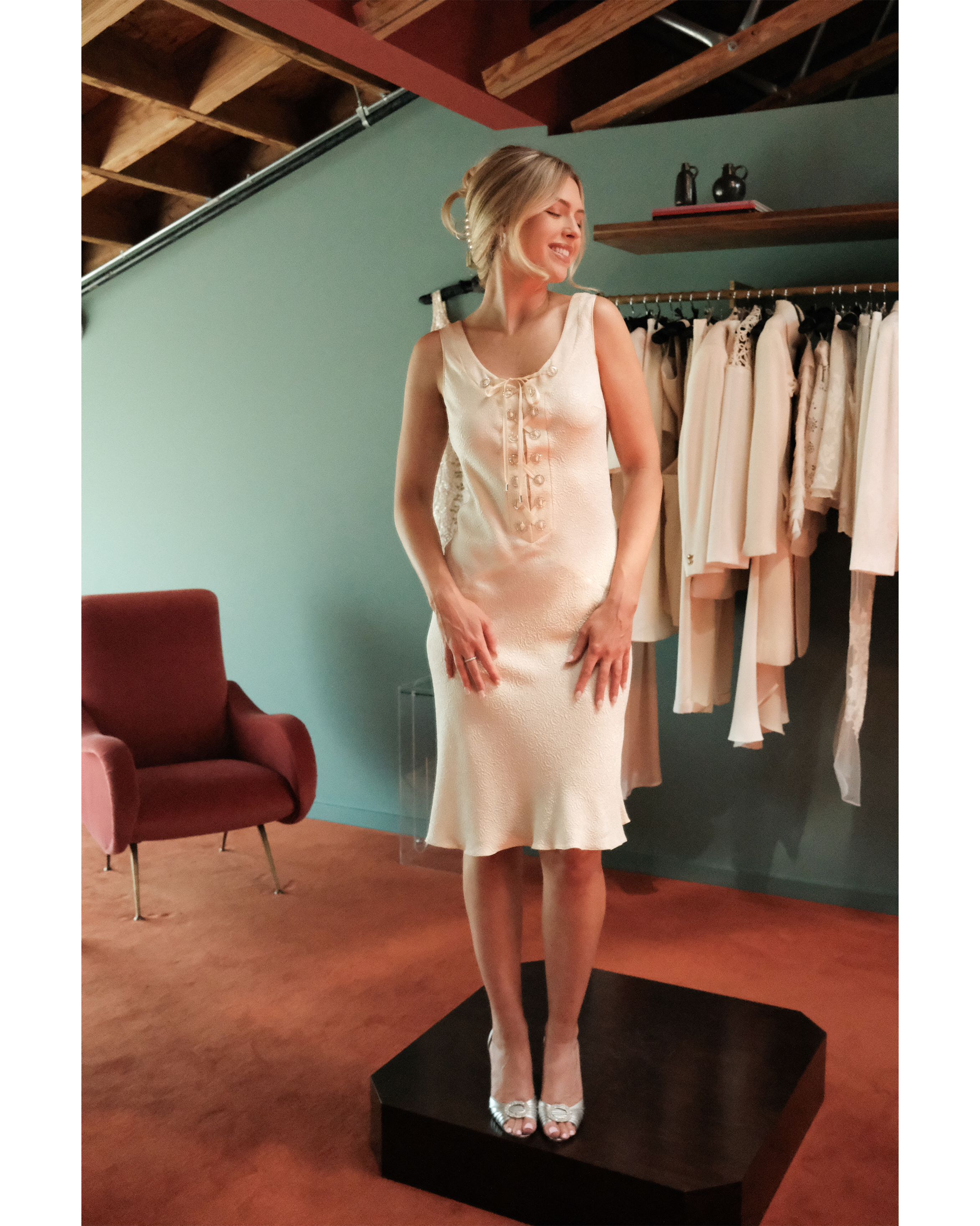 S/S 2003 Lace-Up Ecru Dress