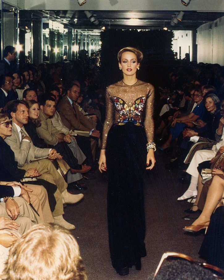 A/W 1979 Beaded Butterfly Motif Gown