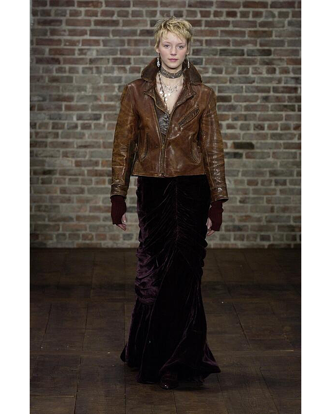 A/W 2003 Brown Collared Leather Jacket