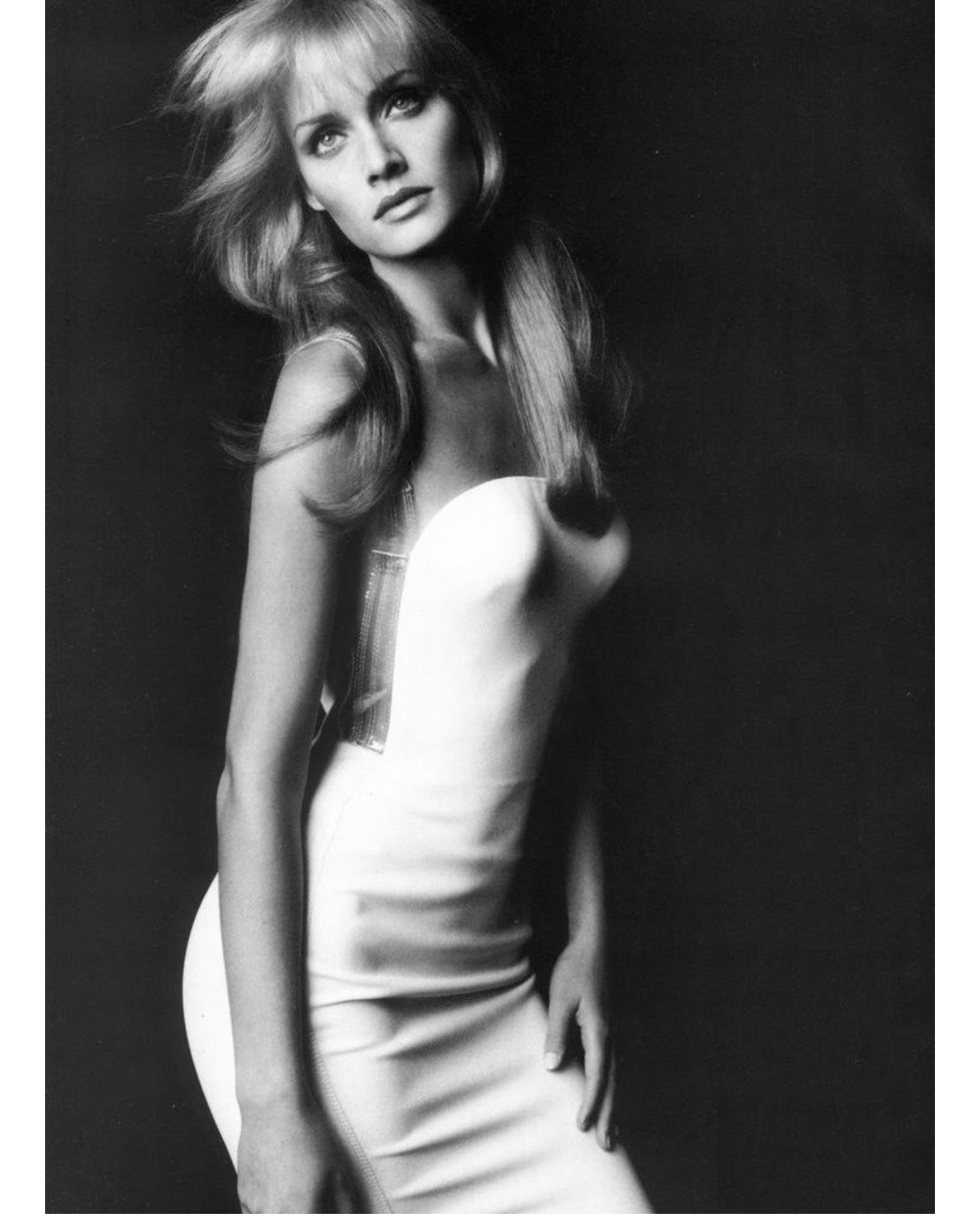 A/W 1995 Ecru Metallic Sheath Dress with Vinyl Straps