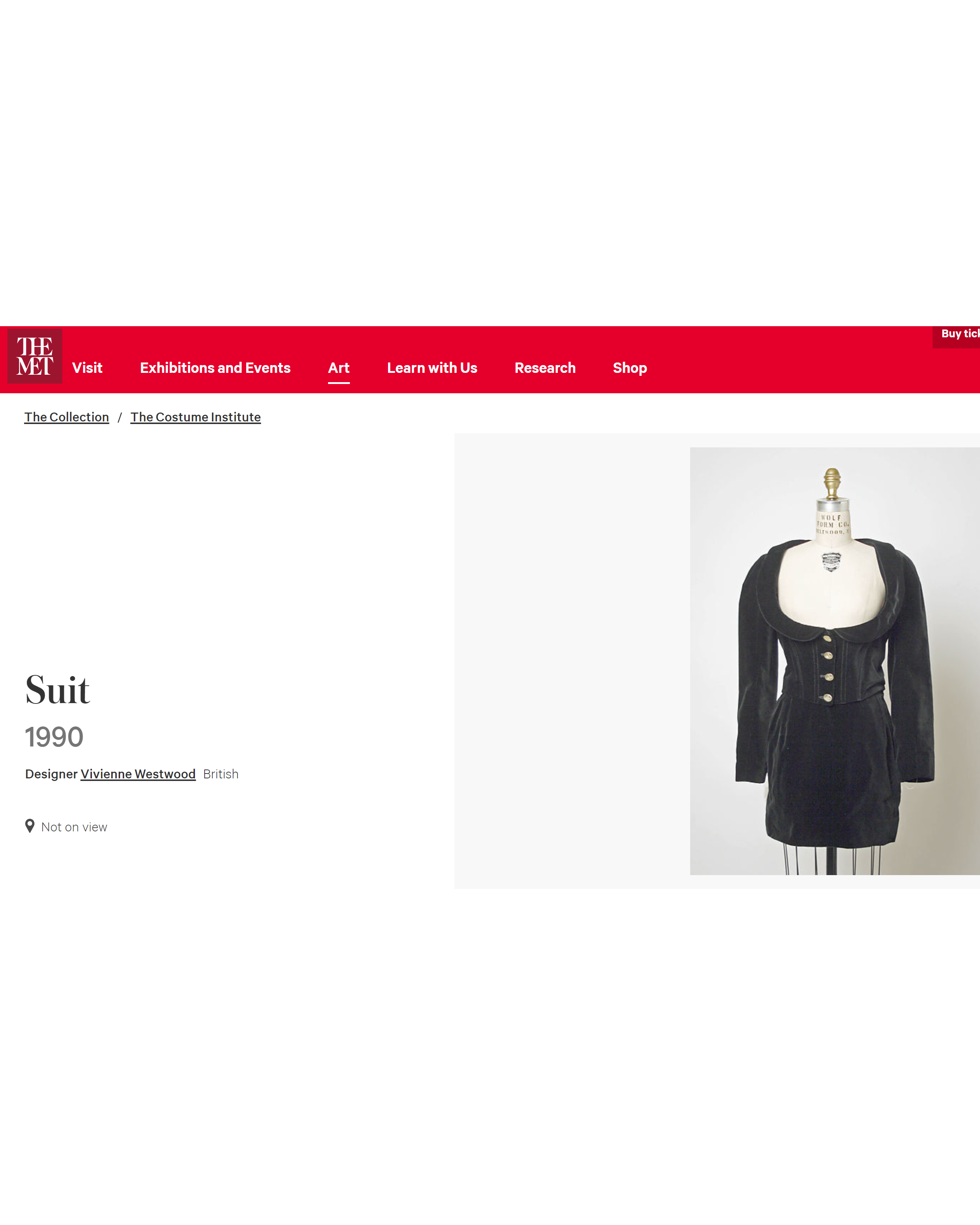 A/W 1988 Black Velvet Long Sleeve Jacket and Mini Skirt Set