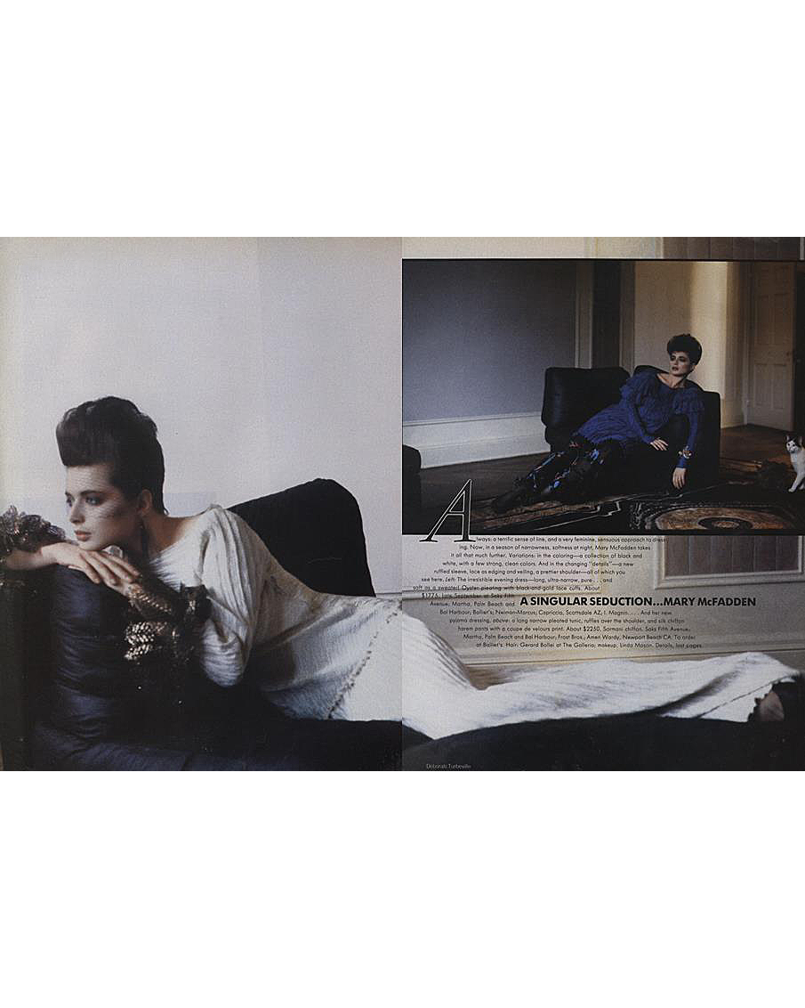 c. 1981 Ivory Pleated Gown with Asymmetrical Silver Lace Paneling
