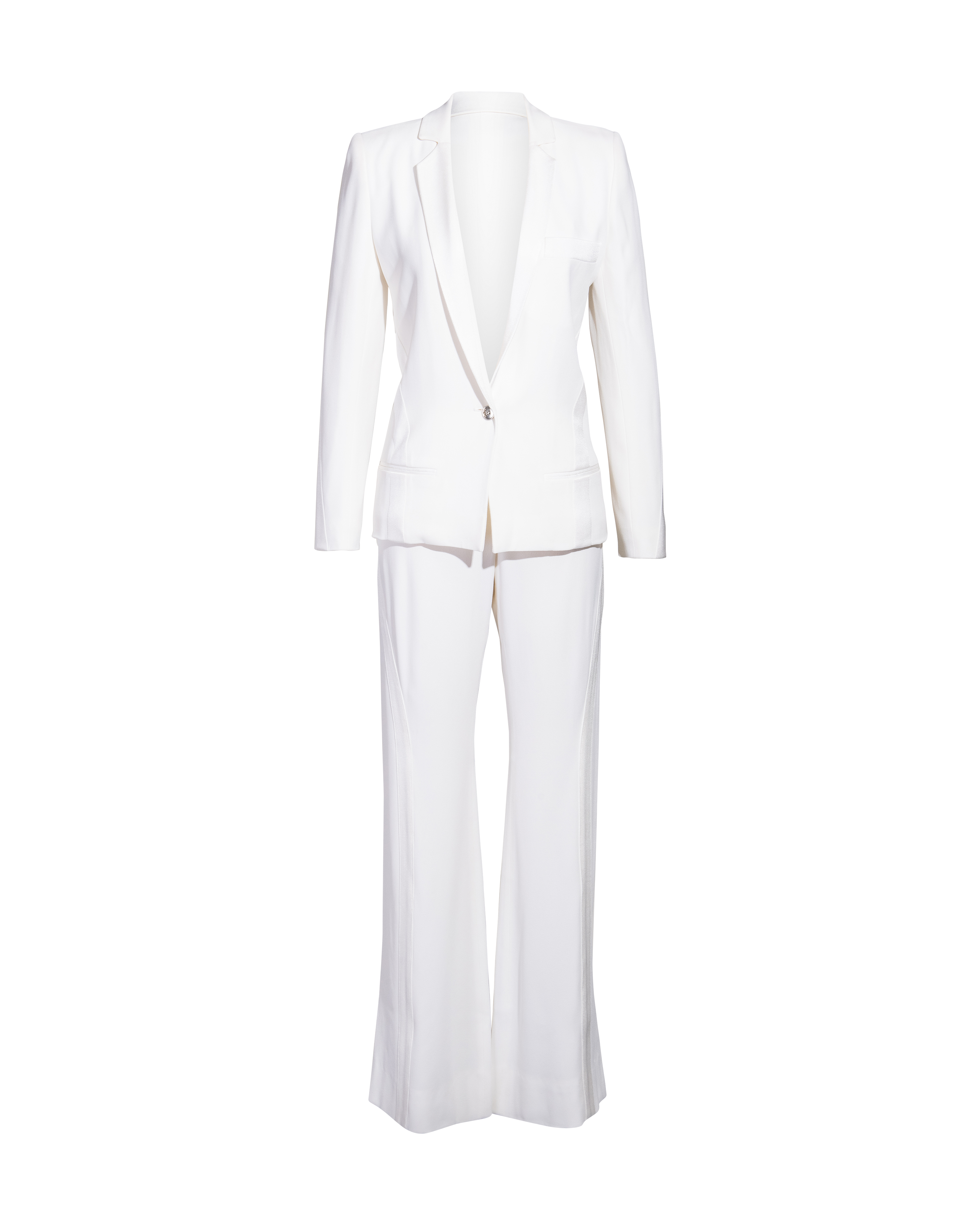 A/W 2004 White Satin Smoking Suit