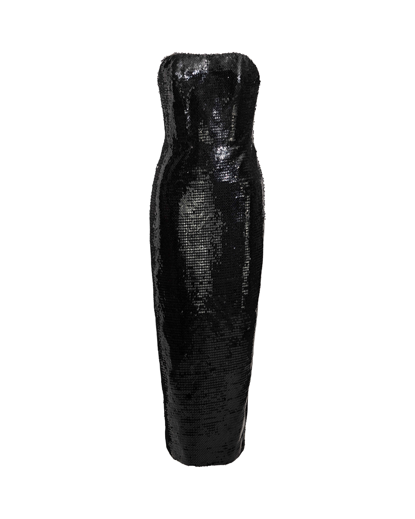 1980’s Strapless Black Sequin Gown
