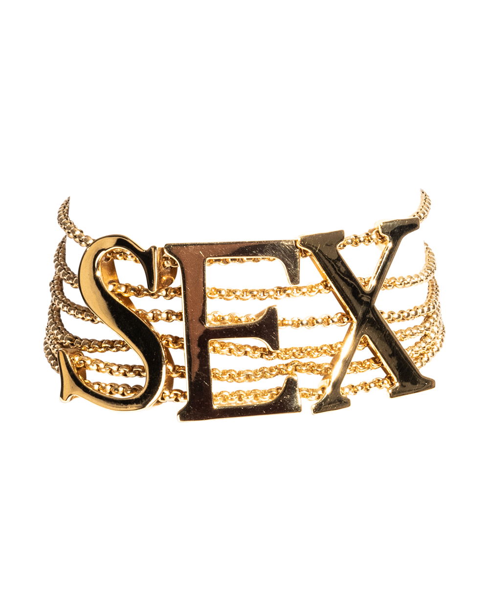 c. 1989 Gold ‘Sex’ Choker