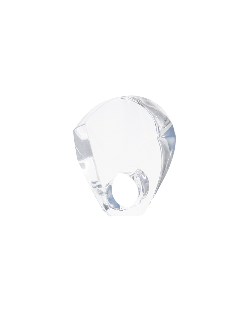 1978 Oversized Jumbo Curved Geometric Lucite Ring