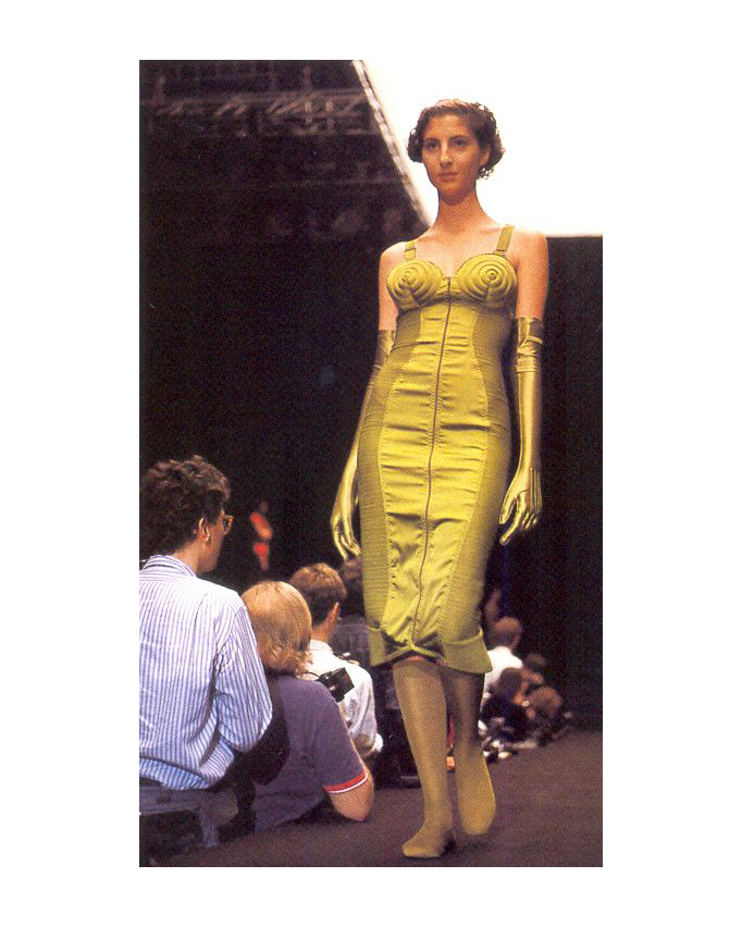 S/S 1987 Cone Bra Color-Block Corset Top