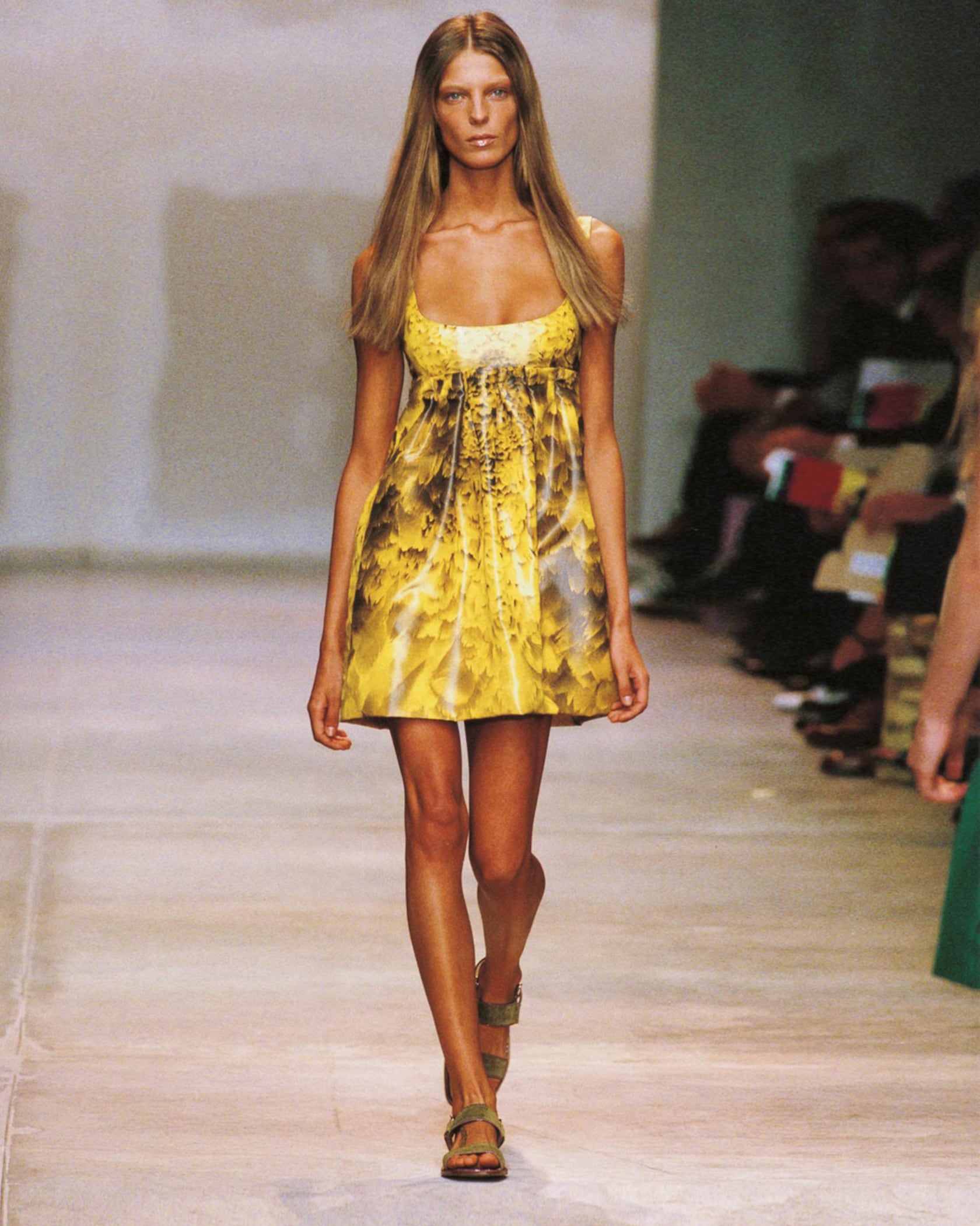 S/S 2005 Yellow Printed Mini Dress