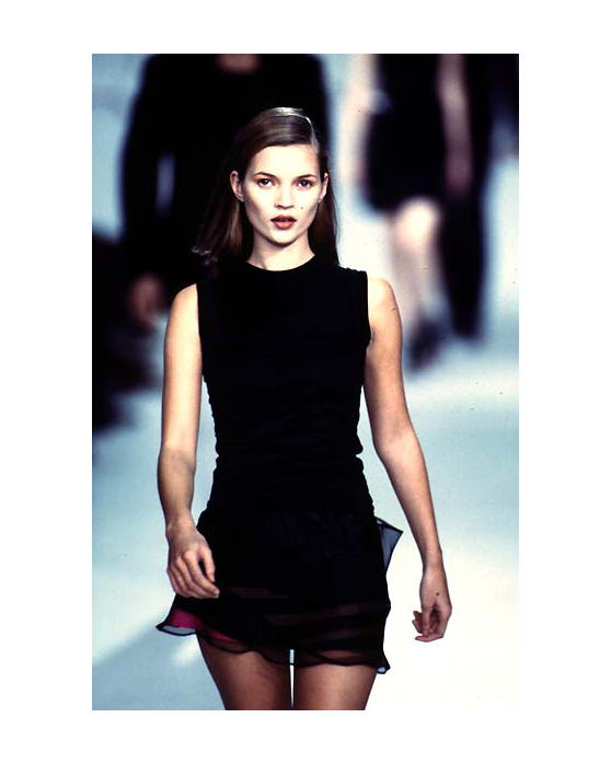 1990's Black Mini Dress with Loop Fringe Hem