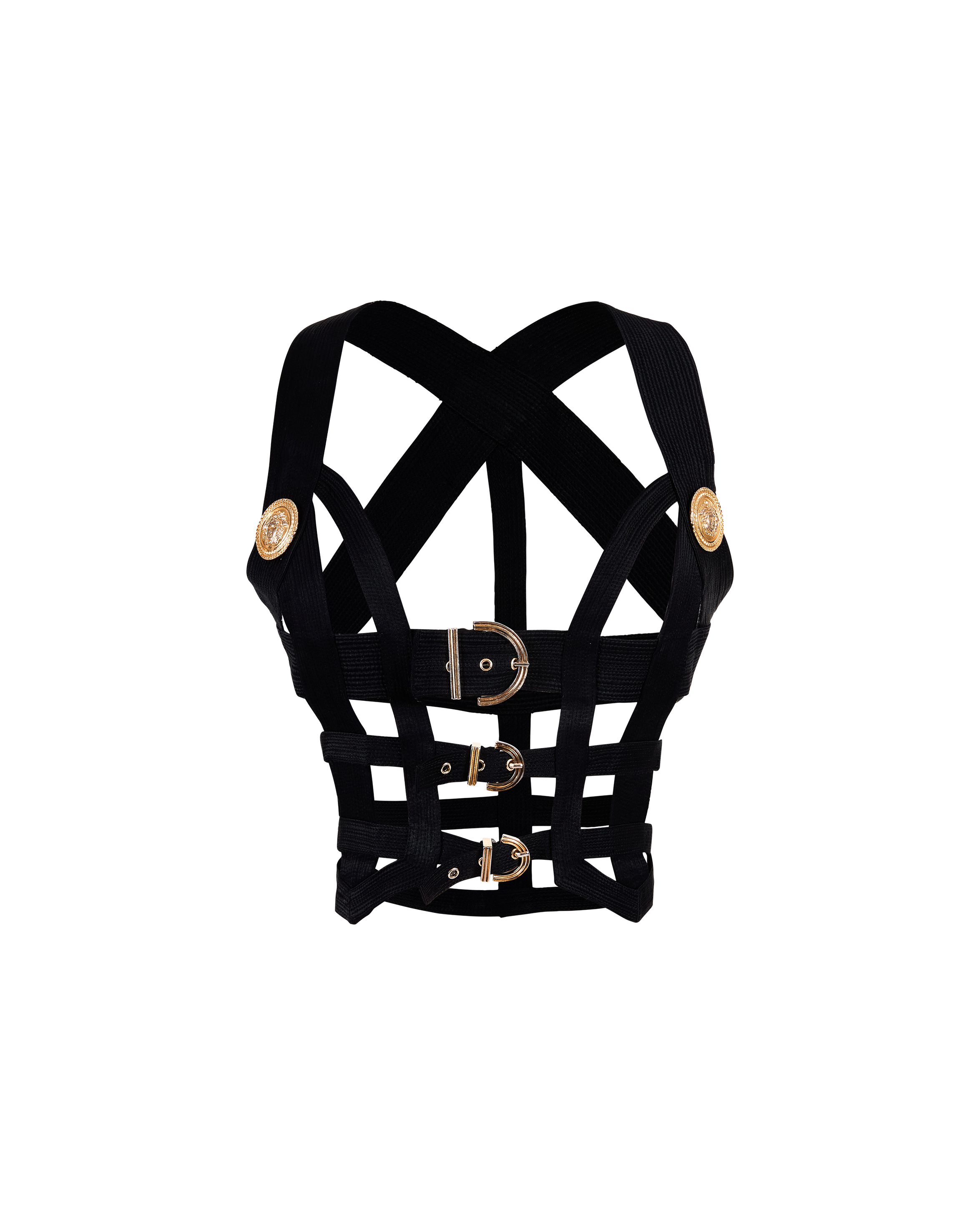 A/W 1992 Black Cage Bondage Harness Corset