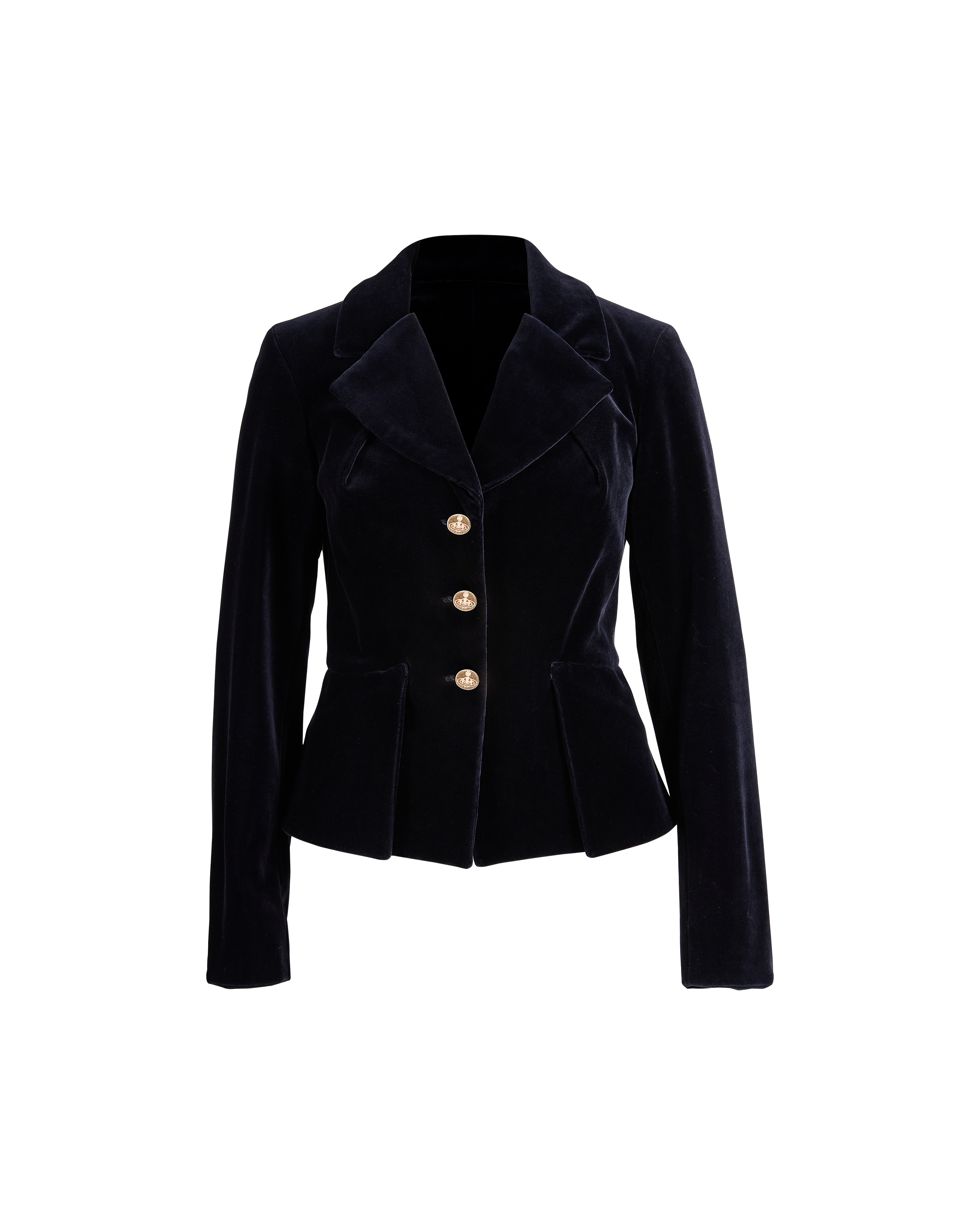 A/W 1995 Black Velvet Button-Up Jacket