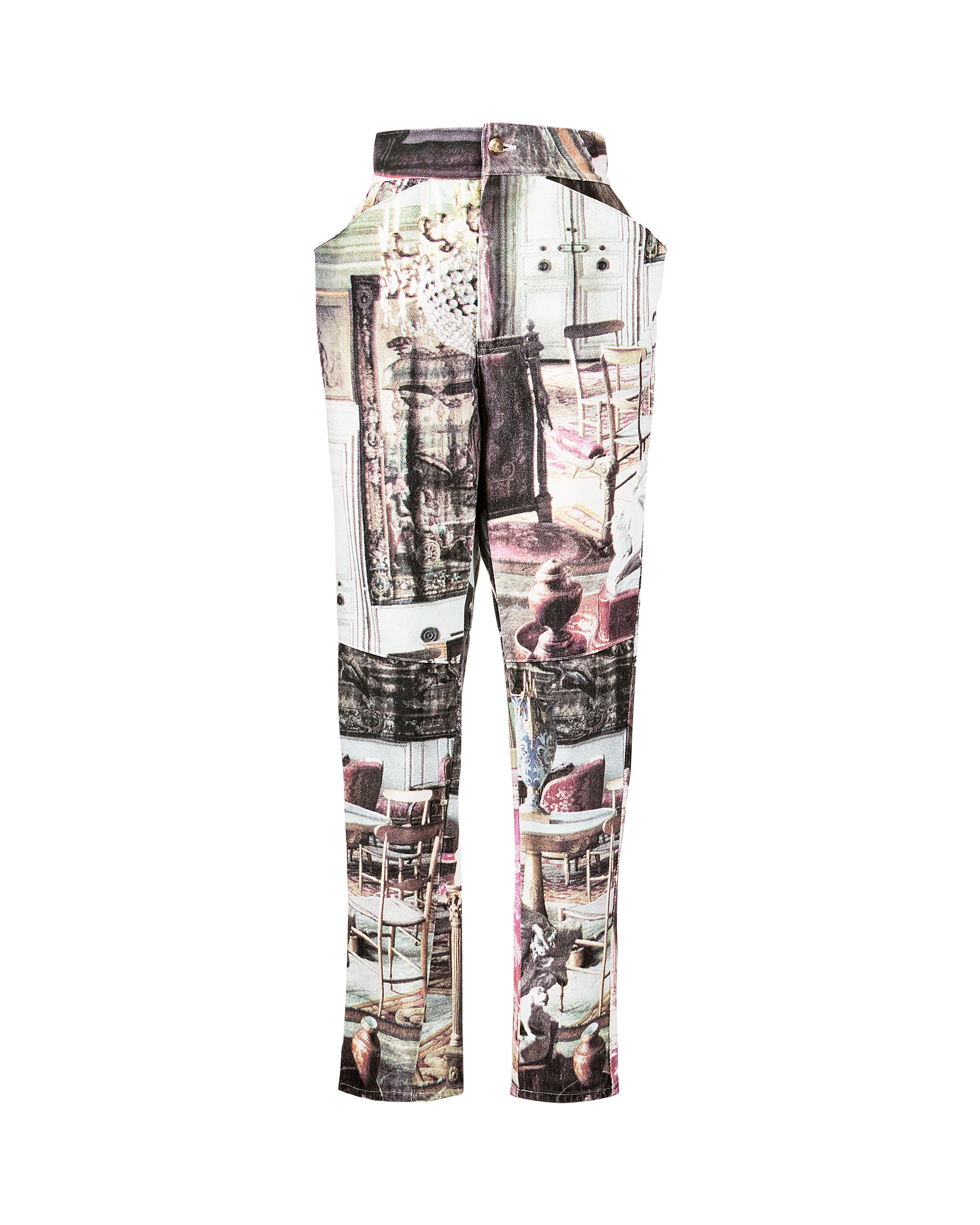 S/S 1992 Salon Print Denim Pants