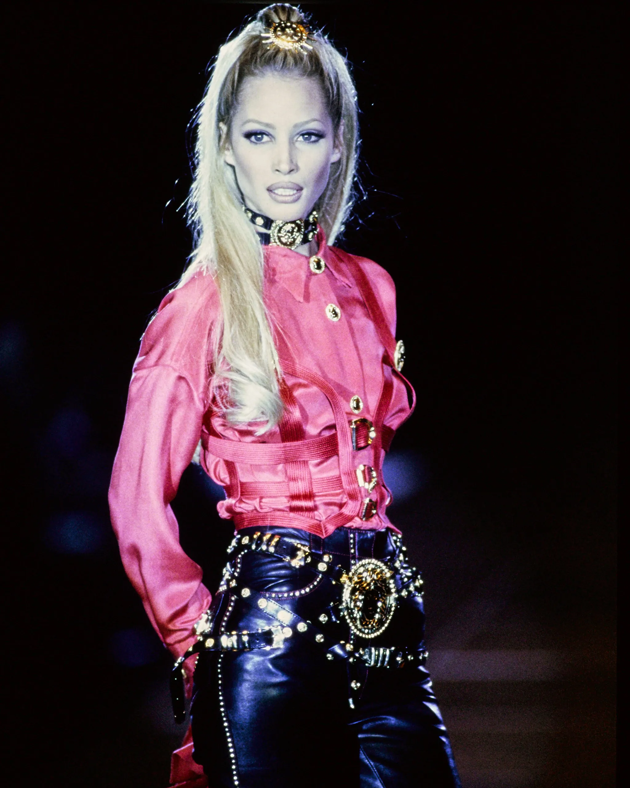 A/W 1992 Black Cage Bondage Harness Corset