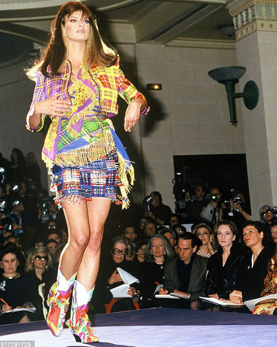 A/W 1992 Plaid Wiggle Midi Dress