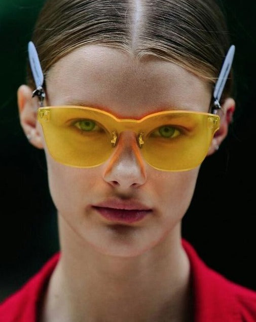 A/W 2018 'Color Quake 3' Yellow Shield Sunglasses